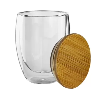 Oxa 350ml Glass Double Wall Coffee Cup