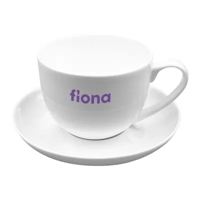 Stoneware Tea Cup and Saucer