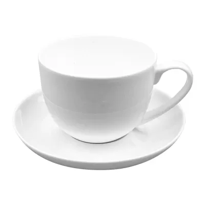 Stoneware Tea Cup and Saucer