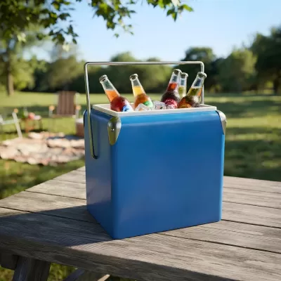 Retro Metal Ice Cooler Box