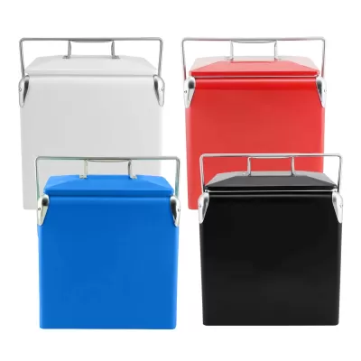 Retro Metal Ice Cooler Box