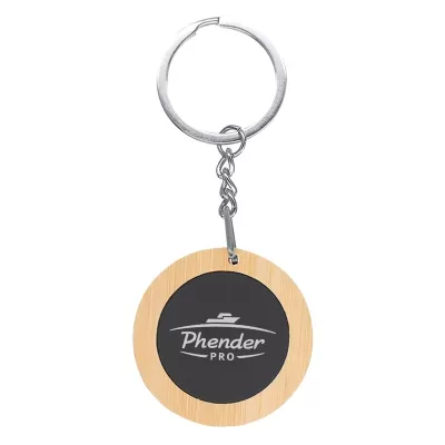 Mirage Round Bamboo Keyring