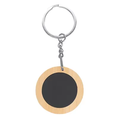 Mirage Round Bamboo Keyring