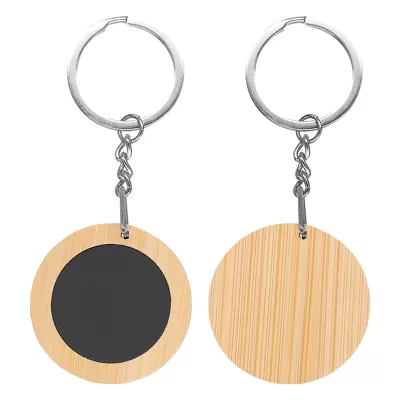 Mirage Round Bamboo Keyring