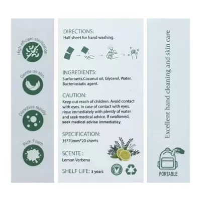 Travel Paper Soap Sheet