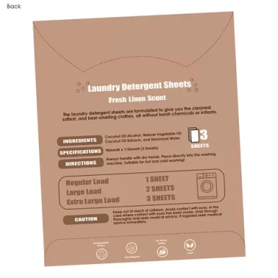 Laundry Linen Detergent Sheet