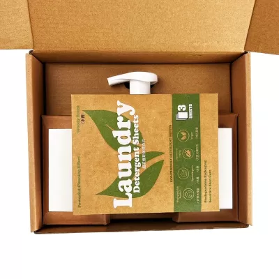 Paper Soap and Bottle Gift Set