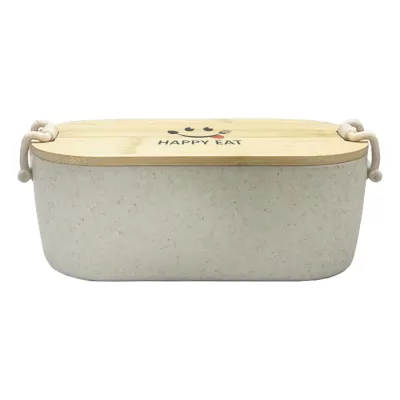 Handy Man Bamboo Lid Wheat Straw Lunch Box