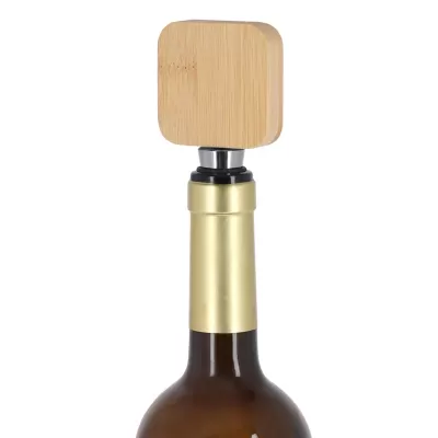 Bamboo Wine Stopper Opener