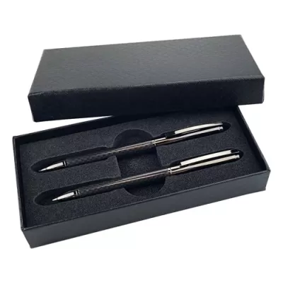 FUSION Carbon Brass Pen and Pencil Gift Set