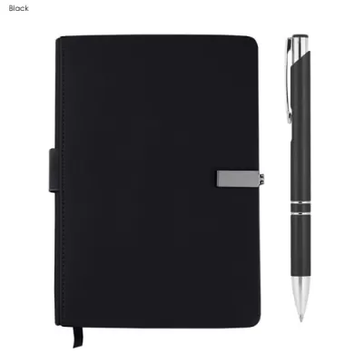 Derly Metal Notebook and Pen Gift Set