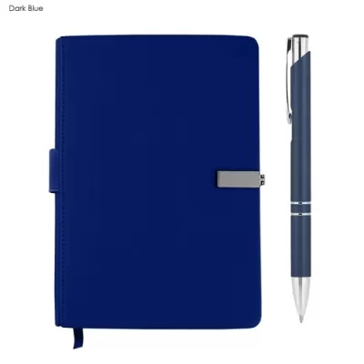 Derly Metal Notebook and Pen Gift Set