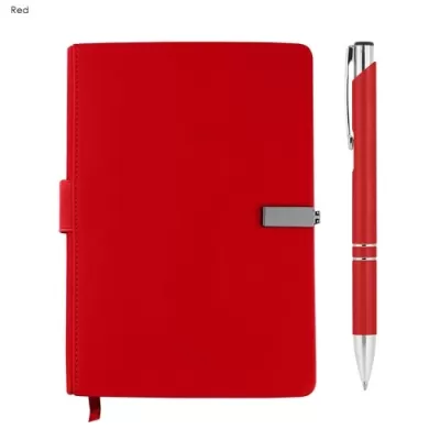 Derly Metal Notebook and Pen Gift Set