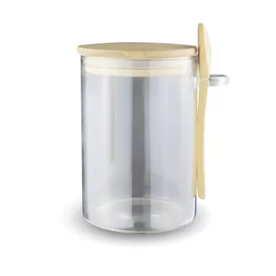 Overnight Oats Bamboo Lid Glass Container