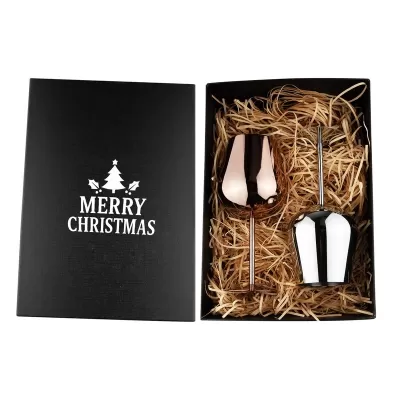 Bula Vinaka Stainless Steel Wine Glass Gift Set