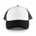 White Front 5 Panel Poly Mesh Trucker Cap