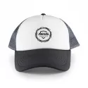 White Front 5 Panel Poly Mesh Trucker Cap
