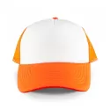 White Front 5 Panel Poly Mesh Trucker Cap