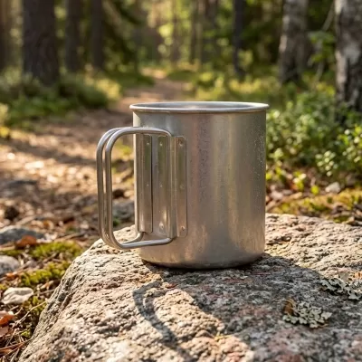 Bush Imitation Titanium 300ml Stainless Steel Coffee Cup