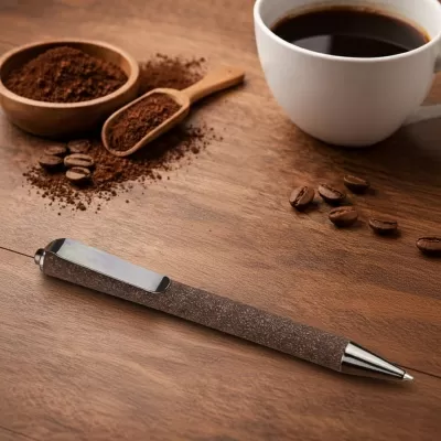 Coffee Grounds Plastic Pen