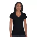 branded Softstyle Ladies' V-Neck T-Shirt, from our range of promotional Ladies Promotional T Shirts
