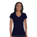 branded Softstyle Ladies' V-Neck T-Shirt, from our range of promotional Ladies Promotional T Shirts