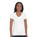 branded Softstyle Ladies' V-Neck T-Shirt, from our range of promotional Ladies Promotional T Shirts