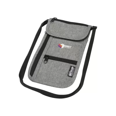 branded Ross Recycled Smart Poly Travel Pouch, from our range of promotional Travel Waist Bags