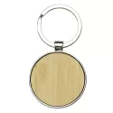 Circular Recycled Zinc Alloy Keyring with Bamboo