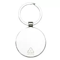 Circular Recycled Zinc Alloy Keyring with Bamboo
