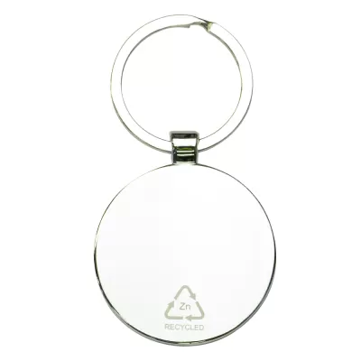 Circular Recycled Zinc Alloy Keyring with Bamboo