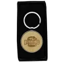 Circular Recycled Zinc Alloy Keyring with Bamboo