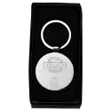 Circular Recycled Zinc Alloy Keyring with Bamboo