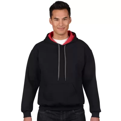 branded Heavy Blend Adult Contrast Hooded Sweatshirt, from our range of promotional Fleece Tops