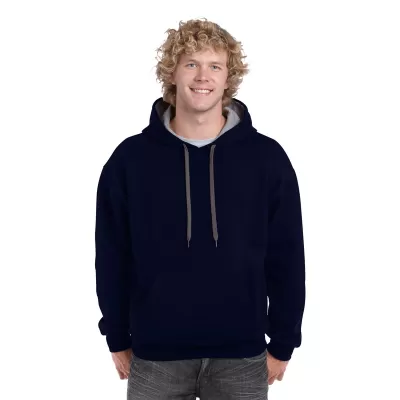 branded Heavy Blend Adult Contrast Hooded Sweatshirt, from our range of promotional Fleece Tops