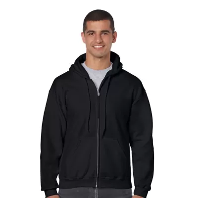 branded Heavy Blend Adult Full Zip Hooded Sweatshirt, from our range of promotional Fleece Tops