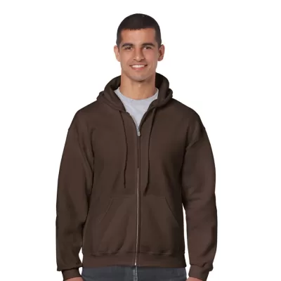 branded Heavy Blend Adult Full Zip Hooded Sweatshirt, from our range of promotional Fleece Tops