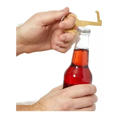 No Contact Brass Keyring