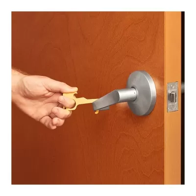 No Contact Brass Keyring