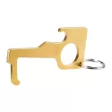 No Contact Brass Keyring
