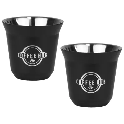 Duo Recycled Stainless Steel Espresso Cup Set
