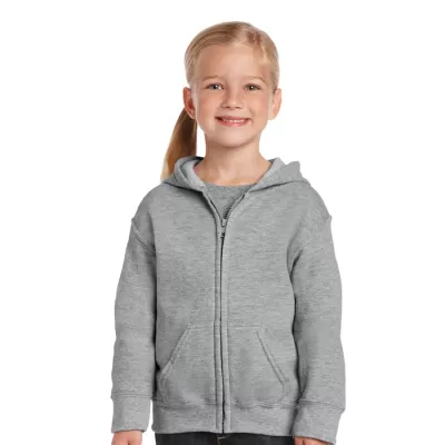 branded Heavy Blend Youth Full Zip Hooded Sweatshirt, from our range of promotional Fleece Tops