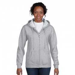 Fleece Tops - Heavy Blend Missy Fit Full Zip Hooded Sweatshirt