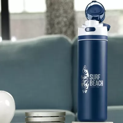 Elvin Recycled Stainless Flip Straw 900ml Drink Bottle