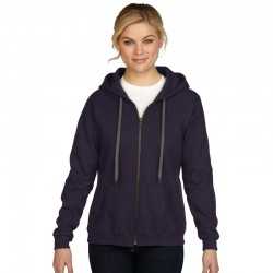Fleece Tops - Heavy Blend Vintage Classic Missy Fit Full Zip Hooded Sweatshirt