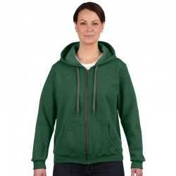Fleece Tops - Heavy Blend Vintage Classic Missy Fit Full Zip Hooded Sweatshirt