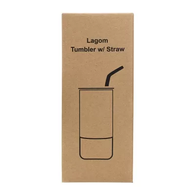 Lagom 470ml Stainless Steel Tumbler with SS Straw