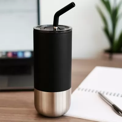 Lagom 470ml Stainless Steel Tumbler with SS Straw