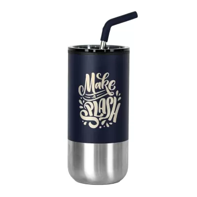 Lagom 470ml Stainless Steel Tumbler with SS Straw