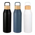Aspen Recycled 1L Aluminium Drink Bottle with Bamboo Lid 1L